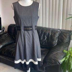 NWT Calvin Klein belted fit and flare dress size 10
